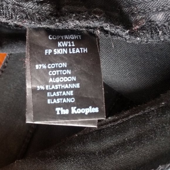 The Kooples Black Skin Leath Pants sz 26 - Picture 4 of 8
